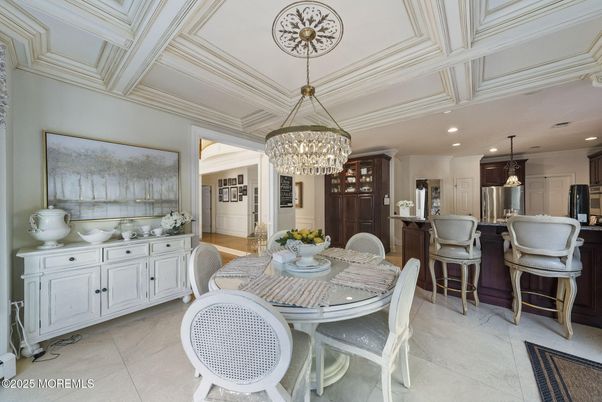Chandelier, Dining room, Interior, Kitchen, Recessed Lighting