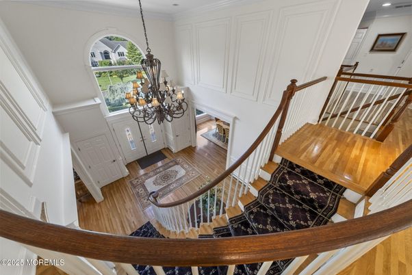 Chandelier, Interior, Wood Texture Flooring