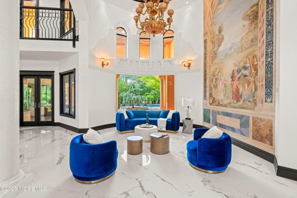 Chandelier, Interior, Living room, Marble, Recessed Lighting