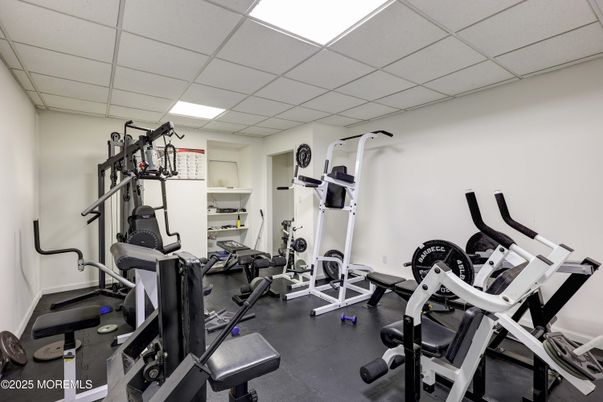 Fitness Equipment, Gym, Interior, Recessed Lighting