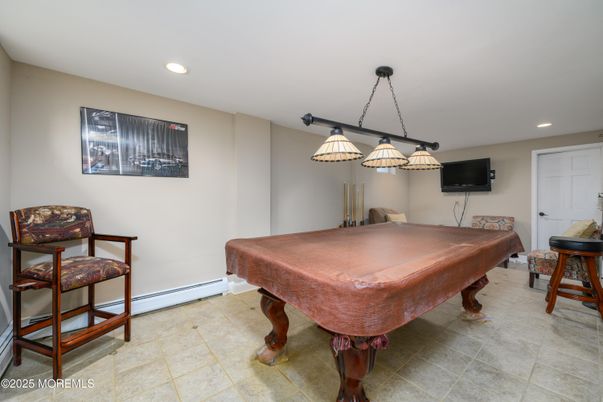 Billiard Table, Chandelier, Game Room, Interior, Pendant Lights, Recessed Lighting