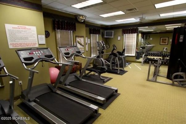 Fitness Equipment, Gym, Interior, Recessed Lighting