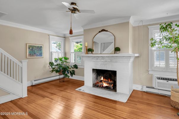 Fireplace, Interior, Wood Texture Flooring