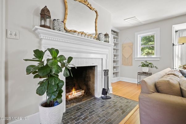 Fireplace, Interior, Wood Texture Flooring