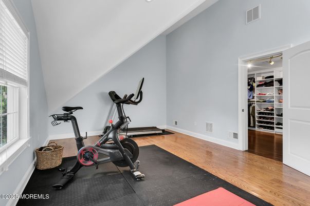 Fitness Equipment, Interior, Wood Texture Flooring