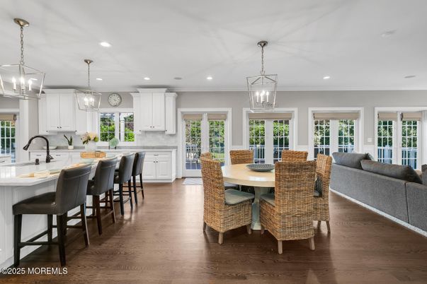 Dining room, Interior, Kitchen, Living room, Pendant Lights, Recessed Lighting, Wood Texture Flooring