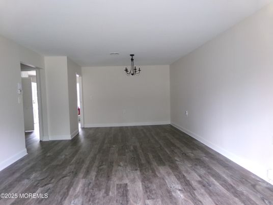 Chandelier, Empty room, Interior, Wood Texture Flooring