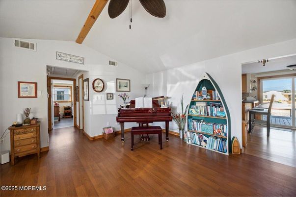 Interior, Piano, Wooden Beams, Wood Texture Flooring