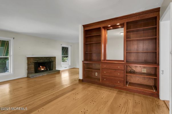 Fireplace, Interior, Recessed Lighting, Wood Texture Flooring
