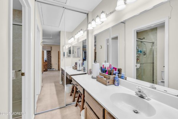 Bathroom, Dual Sink Vanities, Glass Shower, Interior