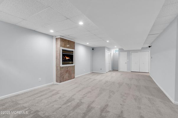Empty room, Fireplace, Interior, Recessed Lighting