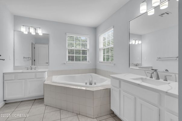 Bathroom, Dual Sink Vanities, Interior, Marble