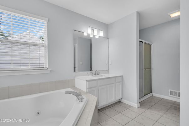 Bathroom, Dual Sink Vanities, Glass Shower, Interior, Marble