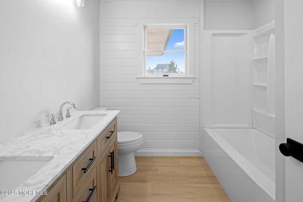 Bathroom, Interior, Wood Texture Flooring