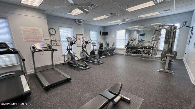 Fitness Equipment, Gym, Interior, Recessed Lighting
