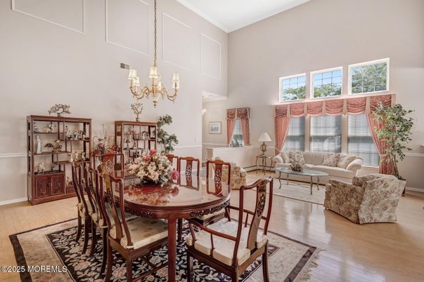 Chandelier, Dining room, Interior, Living room, Wood Texture Flooring