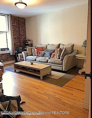 Interior, Living room, Stone Walls, Wood Texture Flooring