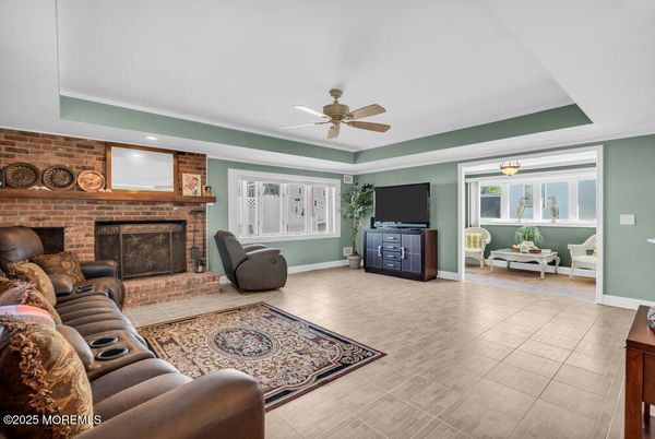 Fireplace, Interior, Living room, Recessed Lighting, Stone Walls