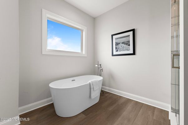 Bathroom, Free Standing Baths, Interior, Wood Texture Flooring