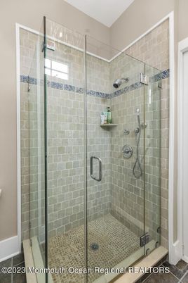 Bathroom, Glass Shower, Interior, Stone Walls