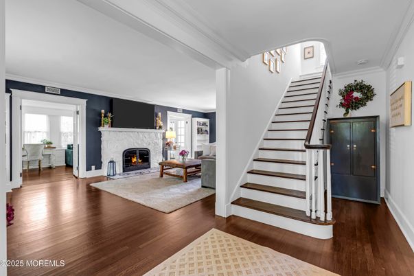 Fireplace, Interior, Wood Texture Flooring