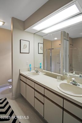 Bathroom, Dual Sink Vanities, Glass Shower, Interior