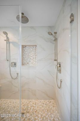 Bathroom, Glass Shower, Interior, Marble Walls