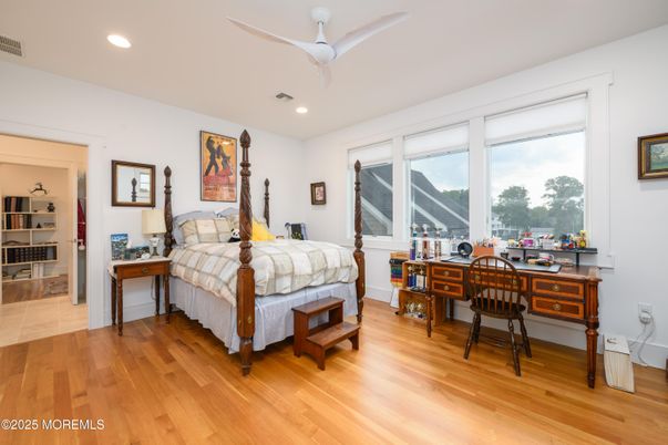 Bedroom, Home Office, Interior, Recessed Lighting, Wood Texture Flooring