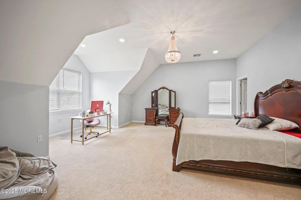 Bedroom, Chandelier, Home Office, Interior, Recessed Lighting