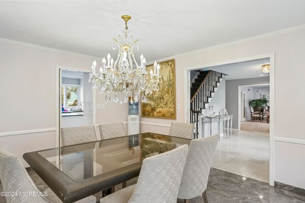 Chandelier, Dining room, Interior