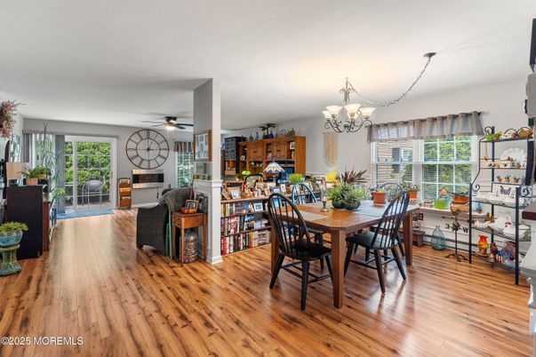 Chandelier, Dining room, Interior, Kitchen, Wood Texture Flooring