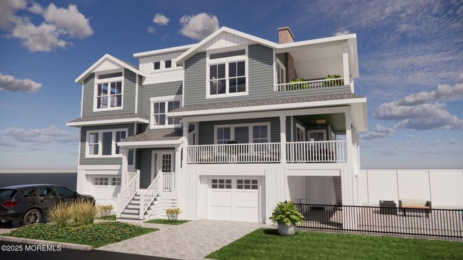 Attached, Exterior, Facade, Water, American Craftsman