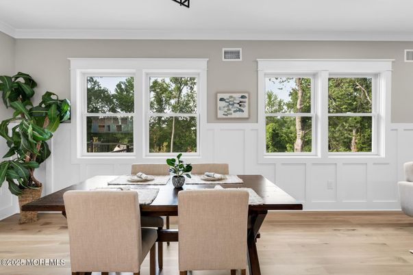 Dining room, Interior, Wood Texture Flooring