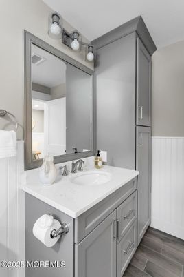 Bathroom, Interior, Wood Texture Flooring