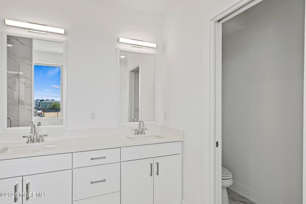 Bathroom, Dual Sink Vanities, Interior, Marble, Marble Walls