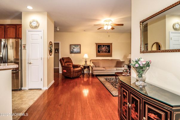 Interior, Kitchen, Living room, Recessed Lighting, Stainless Steel Appliances, Wood Texture Flooring