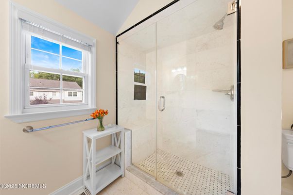 Bathroom, Glass Shower, Interior, Marble Walls