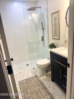 Bathroom, Glass Shower, Interior, Marble