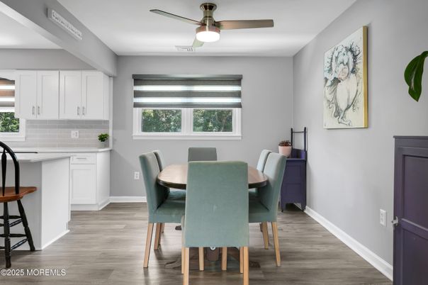 Dining room, Interior, Wood Texture Flooring