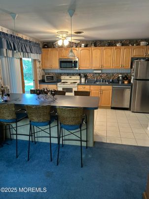 Interior, Kitchen, Marble, Pendant Lights, Stainless Steel Appliances