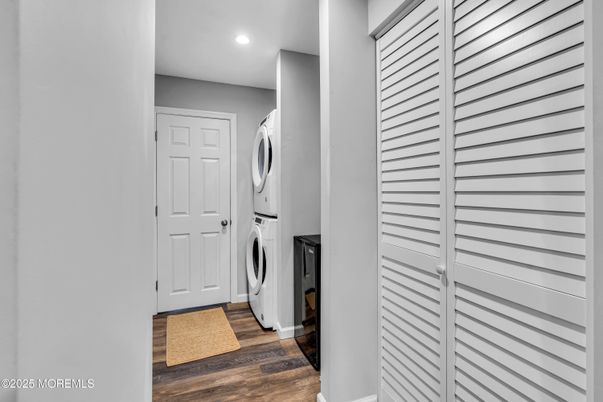 Interior, Recessed Lighting, Utility Closets, Washer, Wood Texture Flooring