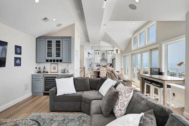 Dining room, Interior, Kitchen, Living room, Pendant Lights, Recessed Lighting, Wood Texture Flooring