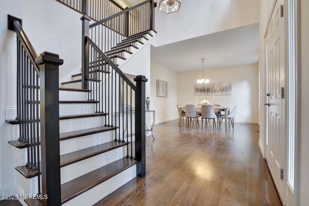 Chandelier, Dining room, Interior, Pendant Lights, Wood Texture Flooring