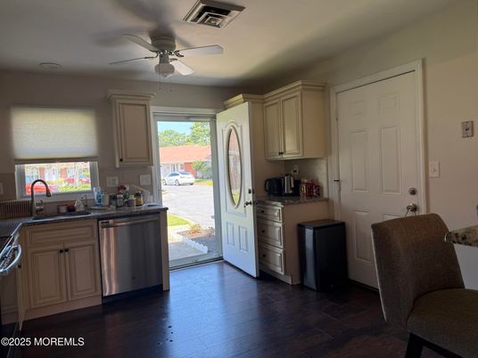 Interior, Kitchen, Wood Texture Flooring