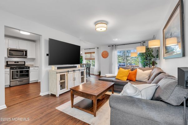 Interior, Kitchen, Living room, Stainless Steel Appliances, Wood Texture Flooring