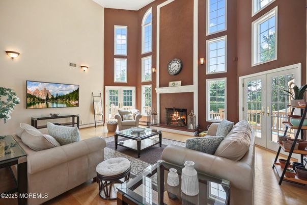 Fireplace, Interior, Living room, Wood Texture Flooring