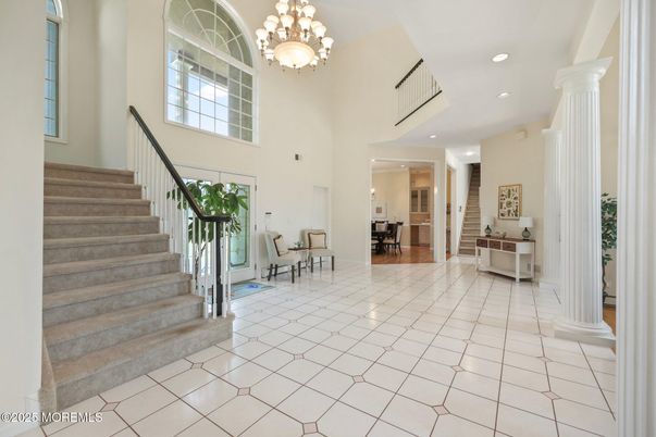 Chandelier, Dining room, Interior, Recessed Lighting