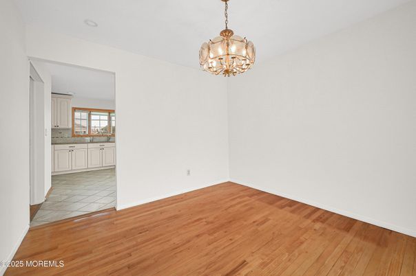 Chandelier, Empty room, Interior, Kitchen, Wood Texture Flooring