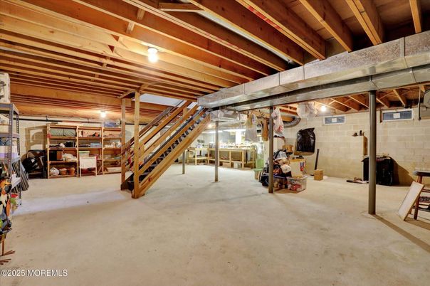 Interior, Stone Walls, Wooden Beams