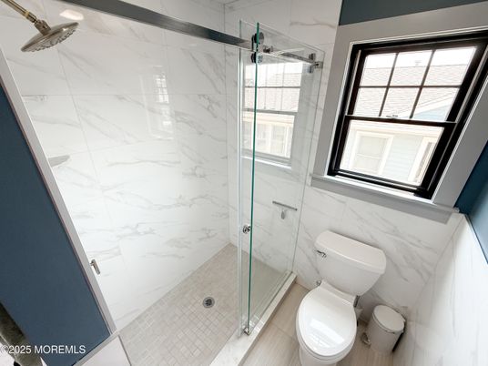 Bathroom, Glass Shower, Interior, Marble Walls